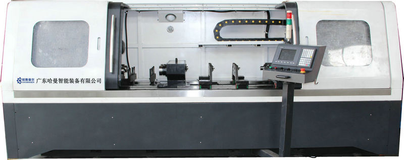 雙主軸數(shù)控深孔鉆.jpg 雙主軸圓棒軸類深孔鉆機(jī)床(圖1)